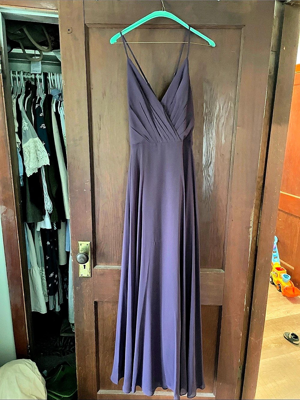 DAVID'S BRIDAL Maxi Dress in Purple